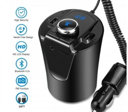 Čaša za auto - Bluetooth handsfree FM transmiter