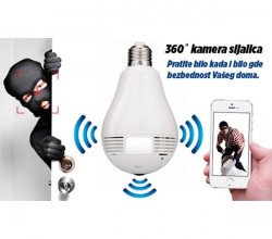 WiFi panoramska kamera 360 stepeni skrivena u sijalici
