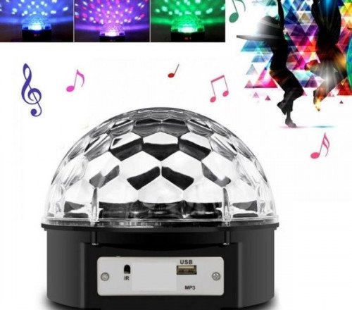 LED disco kugla USB, bluetooth, zvučnik