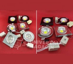 LED staklena rozetna 3+2w RGB, 4000Kl, 6000k crna boja